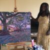 'Eyes of Wonder' Original open-impressionist textured art by Nancy Okang - ,500.00