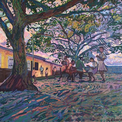 'Who will She Be?' Original open-impressionist painting by Nancy Okang - ,500.00