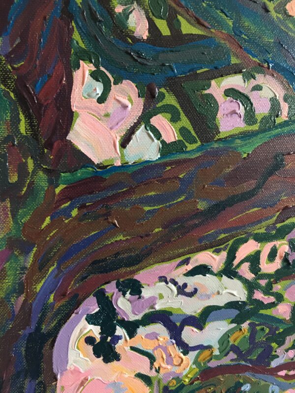 'Eyes of Wonder' Original open-impressionist textured art by Nancy Okang - ,500.00