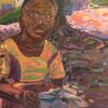 'Eyes of Wonder' Original open-impressionist textured art by Nancy Okang - ,500.00